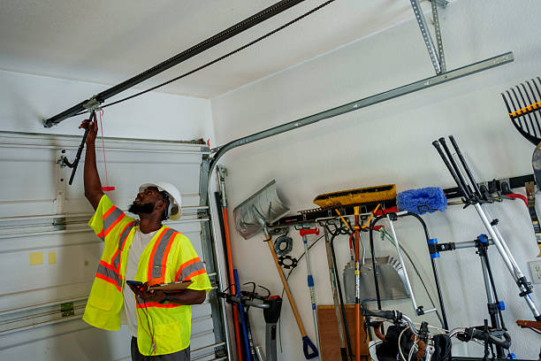 Professional Garage Door Roller Replacement technician working in Gillespie County County, TX